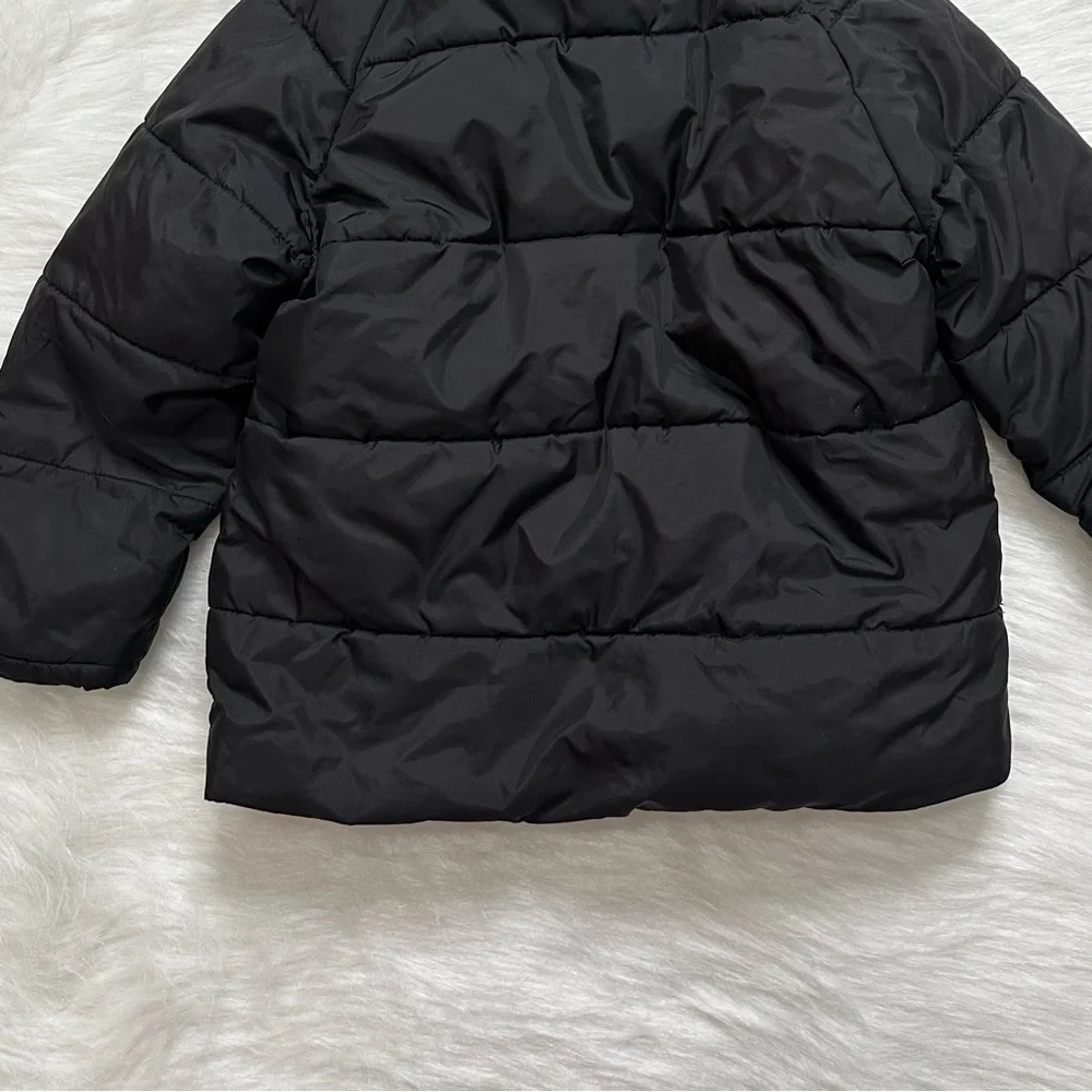 Wonder Nation Toddler Size 5T Black Full Zip Winter Hoodie Puffer Jacket